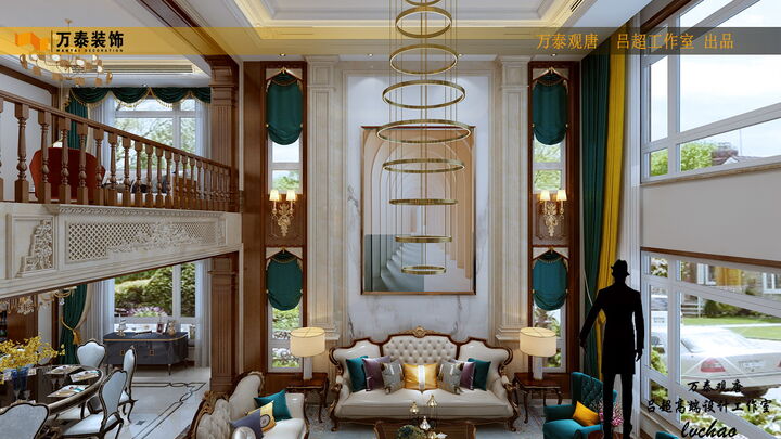 廣饒泰和佳苑600平別墅中式風格裝飾設計