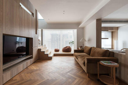 220㎡頂樓復式，精致木質感，舒適而自然！